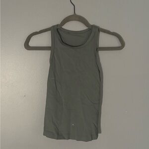 Green Women’s lululemon Align Waist Length Racerback Tank Top, size 4